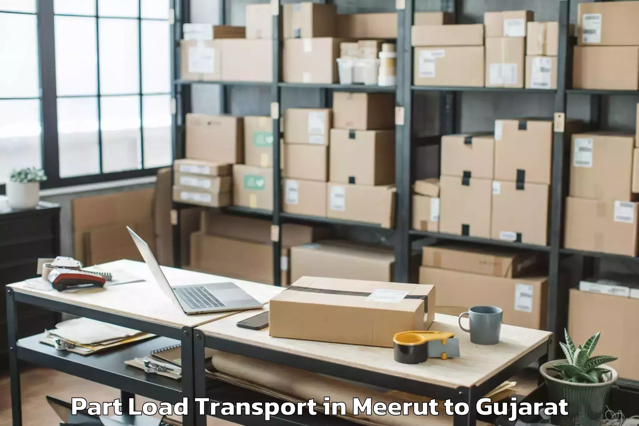 Top Meerut to Surat Part Load Transport Available